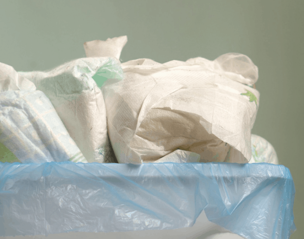 yearly waste from nappies